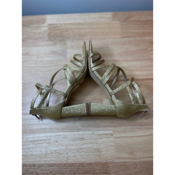 Zigi Soho Emila‎ Gold Glitter Strappy Block Heel Sandals Women's Size 6.5 NWT - Picture 5 of 9